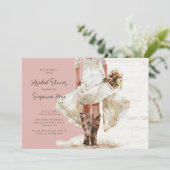 Invitation Fête des mariées de la robe de mariée Mariage fill (Debout devant)