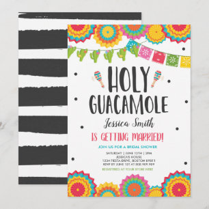Invitation Fête des mariées de la Sainte Guacamole Fiesta Cac