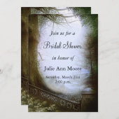 Invitation Fête des mariées de la scène forestière enchantée (Devant / Derrière)