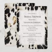 Invitation Fête des mariées de la vache noire blanche sud-oue (Devant / Derrière)