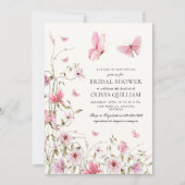 Invitation Fête des mariées de la vie des papillons (Devant)