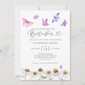 Invitation Fête des mariées De La Vie Des Papillons (Devant)