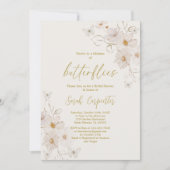 Invitation Fête des mariées de la vie des papillons (Devant)