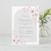 Invitation Fête des mariées de la vie des papillons (Debout devant)