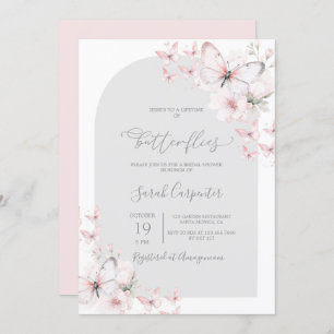 Invitation Fête des mariées de la vie des papillons