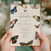 Invitation Fête des mariées de la vie des papillons