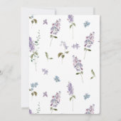 Invitation Fête des mariées de la vie pourpre des papillons (Dos)