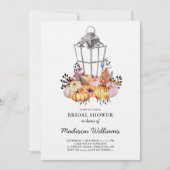 Invitation Fête des mariées de lanterne aquarelle automne (Devant)