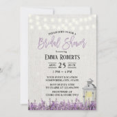 Invitation Fête des mariées de lanterne blanche de lavande (Devant)