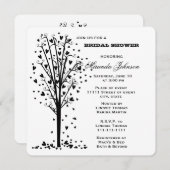 Invitation Fête des mariées de l'arborescence des coeurs (Devant / Derrière)