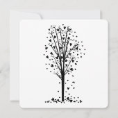 Invitation Fête des mariées de l'arborescence des coeurs (Dos)