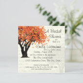 Invitation Fête des mariées de l'arbre des fleurs dansantes (Debout devant)