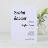 Invitation Fête des mariées de lavande minimale et simple (Debout devant)