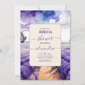 Invitation Fête des mariées de lavande rustique (Devant)