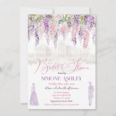 Invitation Fête des mariées de l'ère de la régence florale vi (Devant)