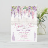 Invitation Fête des mariées de l'ère de la régence florale vi (Debout devant)