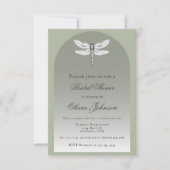 Invitation Fête des mariées de libellule verte Sage (Devant)