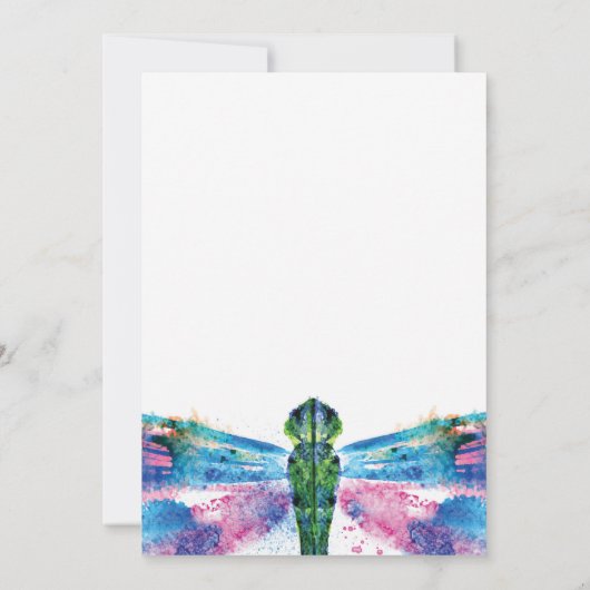 Invitation Fête des mariées de libellules (Dos)