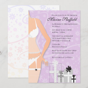 Invitation Fête des mariées de lingerie Diamond Purple Invita