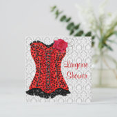 Invitation Fête des mariées de lingerie du léopard rouge (Debout devant)