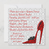 Invitation Fête des mariées de lingerie du léopard rouge (Dos)