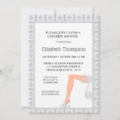 Invitation Fête des mariées de lingerie élégant argent (Devant)
