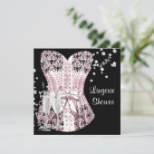 Invitation Fête des mariées de lingerie en corse rose (Debout devant)