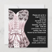 Invitation Fête des mariées de lingerie en corse rose (Dos)