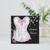 Invitation Fête des mariées de lingerie en corse rose (Debout devant)