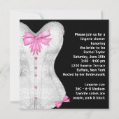 Invitation Fête des mariées de lingerie en corse rose (Dos)