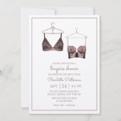 Invitation Fête des mariées de lingerie en dentelle noire (Devant)