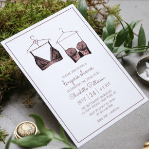 Invitation Fête des mariées de lingerie en dentelle noire