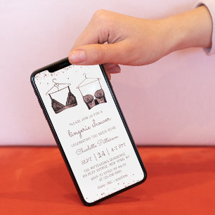 Invitation Fête des mariées de lingerie en dentelle noire