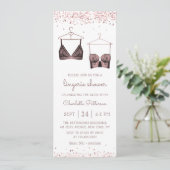 Invitation Fête des mariées de lingerie en dentelle noire (Debout devant)