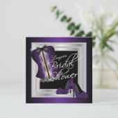 Invitation Fête des mariées de lingerie glamour | Violet (Debout devant)
