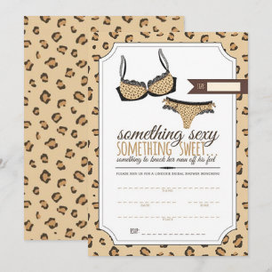 Invitation Fête des mariées de lingerie Leopard Motif
