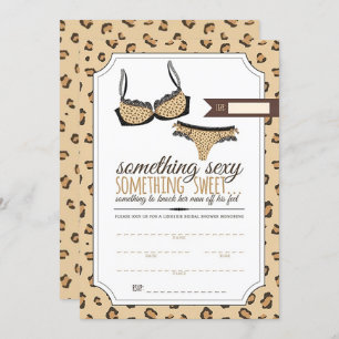 Invitation Fête des mariées de lingerie Leopard Motif