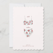 Invitation Fête des mariées de lingerie rose (Dos)