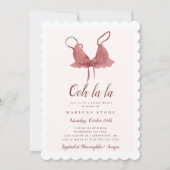 Invitation Fête des mariées de lingerie rose (Devant)