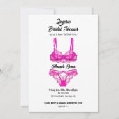 Invitation Fête des mariées de lingerie rose (Devant)