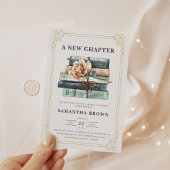 Invitation Fête des mariées de livres floraux