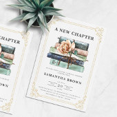 Invitation Fête des mariées de livres floraux