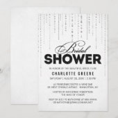 Invitation Fête des mariées de look Parties scintillant blanc (Devant / Derrière)