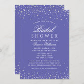 Invitation Fête des mariées de luxe moderne Diamonds (Devant / Derrière)