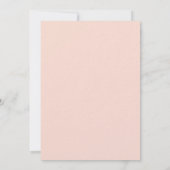 Invitation Fête des mariées de luxe pêche rose or verdure (Dos)