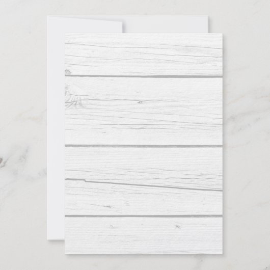 Invitation Fête des mariées de luxe rose or fleuri bois blanc (Dos)