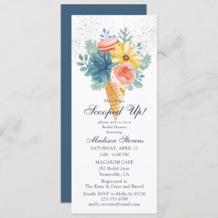Invitation Fête des mariées de Macaron Floral Succulent