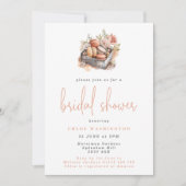 Invitation Fête des mariées de macarons Floral Aquarelle (Devant)