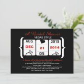 Invitation Fête des mariées de machine à sous (Debout devant)