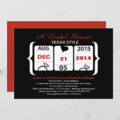 Invitation Fête des mariées de machine à sous (Devant / Derrière)